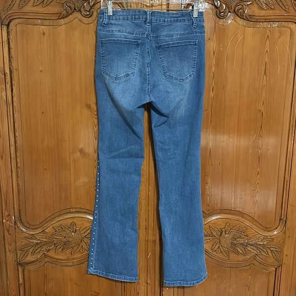 Reba Jeans with Netal Stud Detail at Pockets and Down Leg - Picture 3 of 8